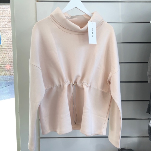 Varley Whisper Pink Barton Drawstring Sweat - Picture 3 of 8